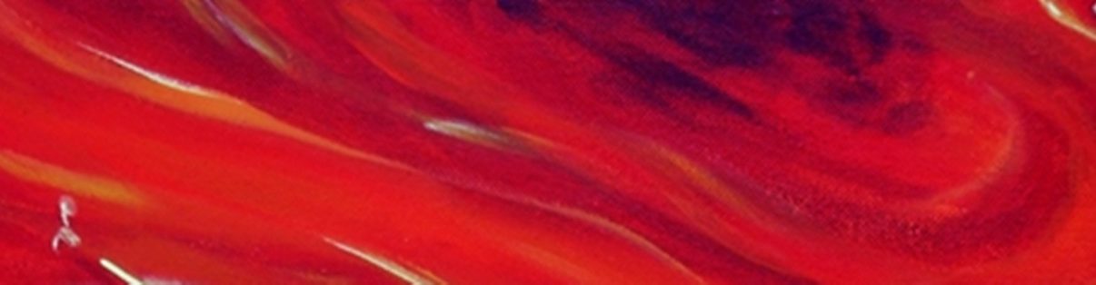 Titelbild Abstrakte rot-orange Farbverläufe mit dynamischen, fließenden Linien.