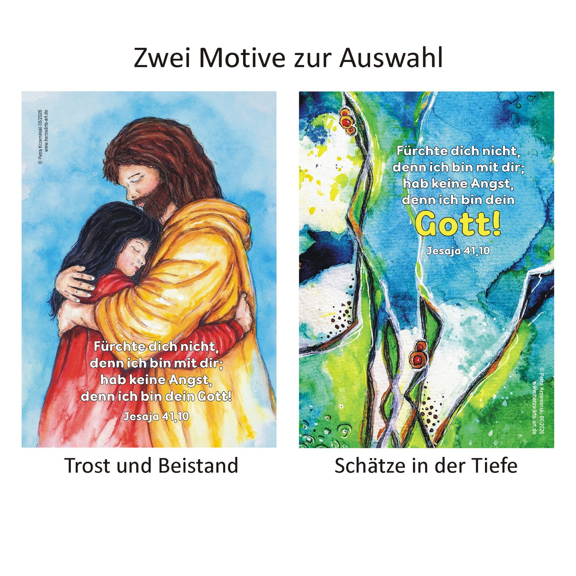 Jahreslosung 2027 2 Motive zur Jahreslosung 2027 DIN-Format mit jeweils Bibeltext Jesaja 41,10